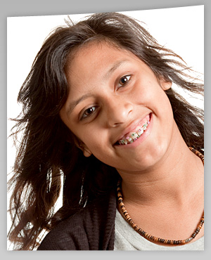 photo of girl wearing braces